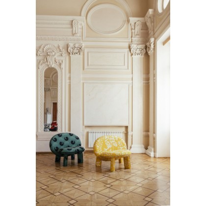 Крісло Dino жовте ARHIVE FABRIC SERGIY KOLOS ShishkaProject